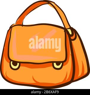 Sac Orange, illustration, vecteur sur fond blanc. Illustration de Vecteur