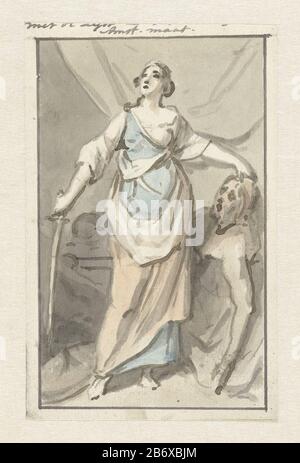 Judith met het hoofd van Holofernes Judith avec la tête de Holofernes Type d'objet : dessin Numéro d'objet: RP-T-00-1103 Fabricant : dessinateur: Jurriaan Andriessen à la peinture de: Anonyme Date: 1752 - 1819 Caractéristiques physiques: Graphite, pinceau dans l'eau en couleurs, en matière brune : papier aquarelle encre graphite technique: Dimensions du stylo / pinceau: H 144 mm × b 91 mmToelichtingJudith avec la tête de Holophernes (à peindre?) Sujet: Photo, peinture judith avec la tête de Holophernes et l'épée Banque D'Images