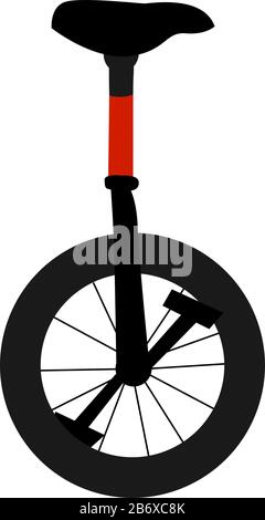 Unicycle noir, illustration, vecteur sur fond blanc. Illustration de Vecteur