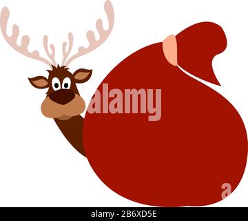 Sac Santas, illustration, vecteur sur fond blanc. Illustration de Vecteur