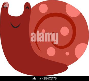 Escargot rouge, illustration, vecteur sur fond blanc. Illustration de Vecteur