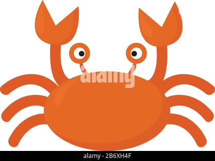 Crabe rouge, illustration, vecteur sur fond blanc. Illustration de Vecteur