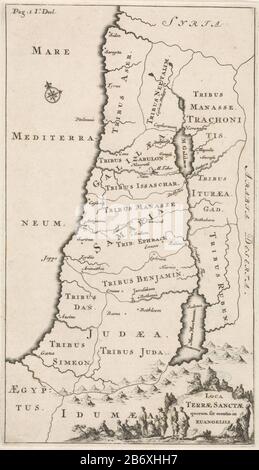 Kaart van Palestina Loca Terrae Sanctae (objet op de titre) la carte de Palestine sous Christ qui donne un sermon sur un toehoders de montagne. Fabricant : printmaker Jan Luyken Editeur: William BroedeletPlaats fabrication: Amsterdam Date: 1700 Caractéristiques physiques: Matière de gravure: Technique du papier: Dimensions de gravure: Bord de la plaque: H 244 mm × b 142 mmToelichtBoekillustratie pour Jeremy Taylor. Histoire va pas la vie et la pieule de la saligmaker d'onsen Jésus Christ. Partie I. Amsterdam: Willem Broedelet, 1700, p. 1. Objet: Cartes de pays ou régions séparés sermon du Christ sur le Mont (Matthieu 5-7 Banque D'Images