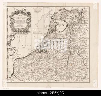 Liens titre cartouche entouré de Neptune, Mercure, deux nouveaux et deux putti. La carte est dotée d'une grille de coordonnées et d'une répartition des degrés le long de la randen. Fabricant : printmaker: Éditeur anonyme: François l'Honoré (bâtiment coté) Editeur: Zacharias Chatelain (II) (bâtiment coté) Lieu de fabrication: Amsterdam Date: 1722 matériau: Technique du papier: Engraa (processus d'impression) / dimensions de gravure: Bord de la plaque: H 412 mm × W 453 mmToeliechtPrent également utilisé dans: Clerc, J. le. Histoire des provinces l'Unies des Pays Bas. Avec les principales médailles et leur explication (...). Amsterdam: François L'Hon Banque D'Images