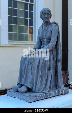 États-Unis, Deep South, Louisiane, Paroisse De Saint Martin, St.Martinville. Sculpture d'Évangéline Banque D'Images