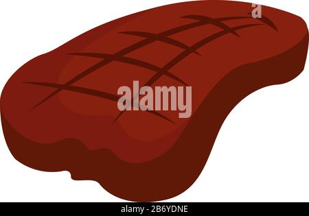 Pavé de boeuf, vecteur illustration, sur fond blanc. Illustration de Vecteur