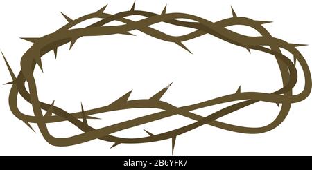 Couronne d'épines, illustration, vecteur sur fond blanc. Illustration de Vecteur