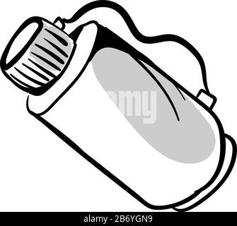 Thermos dessin, illustration, vecteur sur fond blanc. Illustration de Vecteur