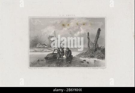 Kinderen a rencontré duwslee op het ijs UN garçon s'agenouillant sur la glace son skate à dessiner . Deux filles regarder à côté d'un duwslee. Sur la rive, un filet de pêche se bloque entre deux pôles. A l'arrière-plan, un molen. Fabricant : printmaker Dirk Jurriaan Sluyter (propriété cotée) conçu par Jan Gerard Smits (bâtiment classé) Editeur: Arie Cornelis Kruseman (propriété cotée) Lieu de fabrication: Printmaker: Amsterdam Éditeur: Haarlem Dating: 1854 Caractéristiques physiques: Mobil portlets and Steel engraa materiel: Papier technique: Gravure / engraa (procédé d'impression) mesures: Edge: Edge: H 113 mm × l 178 mmToelich Banque D'Images
