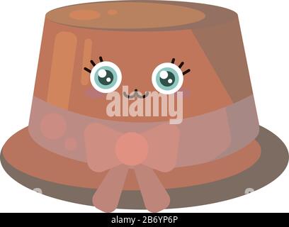 Chapeau womans, illustration, vecteur sur fond blanc. Illustration de Vecteur