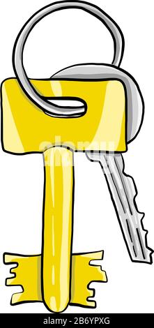 Deux touches, illustration, vecteur sur fond blanc. Illustration de Vecteur