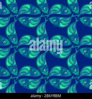 Motif poissons, illustration, vecteur sur fond blanc. Illustration de Vecteur