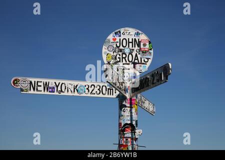 Signe de John o groats Banque D'Images