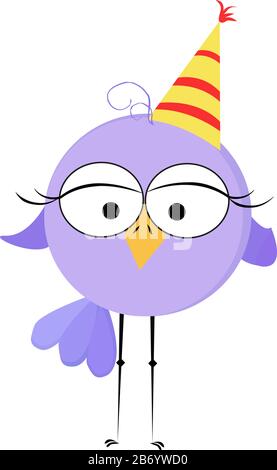 Purple owl, illustration, vecteur sur fond blanc. Illustration de Vecteur