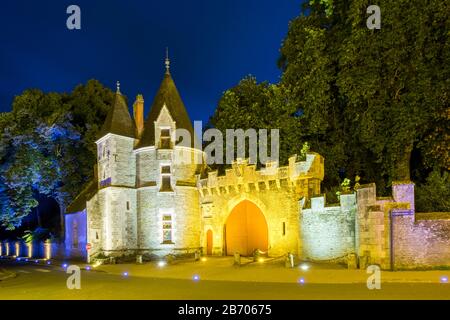 France, Bretagne (Bretagne), Département Du Morbihan, Josselin. Portes du Château de Rohan (Château Josselin). Banque D'Images