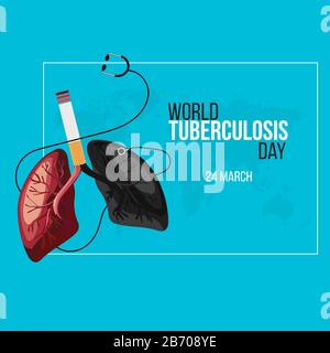 Illustration vectorielle sur le thème Journée mondiale de la tuberculose. Illustration de Vecteur