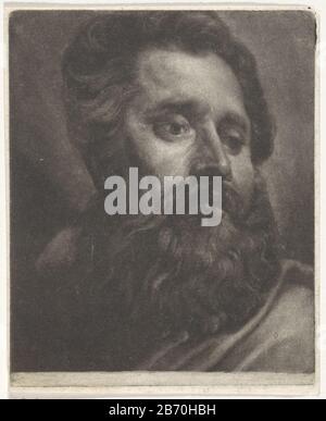 Kop van een man met een baard Chef d'un homme avec une barbe type d'objet: Photo Numéro d'article: RP-P-1910-1622 Inscriptions / marques: Marque du collectionneur, verso, estampées: Lugt 2228 Fabricant : printemeur: Anonyme Date: 1650 - 1800 Caractéristiques physiques: Mezzoint matériau: Papier technique : mezzoint dimensions: Bord: Plaque: H 95 mm × l 77 mm Banque D'Images