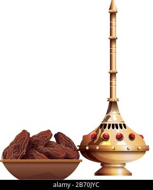 De la craie dorée de luxe avec des diamants et de la nourriture Illustration de Vecteur