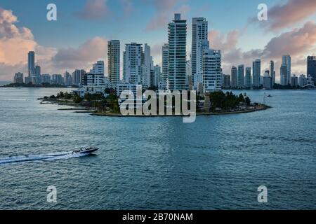 Canal de Panama et ville de Panama au Panama Banque D'Images