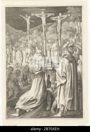 Kruisiging van Christus de Passie (servietitel) Crucifixion Christusde Passion (titre de la série) Type de bien: Imprimer Numéro de série 10 / 12Objectnummer: RP-P-OB-16.148Catalogusreferentie: Hollstein Dutch 87Opmerking: 2 (3), trois états présents dans les Inscriptions RMA /: Collecteur de marques: 2228, fabricant: Nicolaes de Bruyn (bâtiment classé) dans sa conception: Nicolaes de Bruyn Inspirateur: Hendrick Goltzius Inspirateur: Lucas van Leyden Lieu de fabrication: Pays-Bas Date: 1618 Caractéristiques physiques: Matériel automobile: Papier technique: Engrara (processus d'impression ) M Banque D'Images