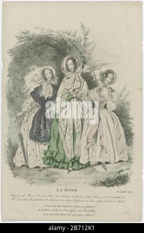 La mode, 13 juillet 1839 Chapeaux de Maurice Beauvais () la mode, 13 juillet 1839: Chapeaux Maurice Beauvais (...) Type de bien: Photo de mode Numéro d'article: RP-P-2009-3088 Inscriptions / marques: Titre, juste en dessous de la marge inscrite "la mode'onderschrift au milieu de la marge inférieure, engraa'Chapeaux Maurice, Beauvais Chale tissu de chine le Gagelin Opigez, fichu garni la dentelle de Mme Lassalle Mantelet le M.Malard, sous Jupes bouffantes et Crino-Zéphir d'Oudinot -Lutel'adres au milieu de la marge inférieure, gravé 'à Paris, 28 rue Taitbout (Chaussee d'Andrès) Banque D'Images