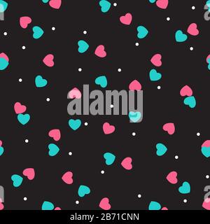 Motif Abstrait Sans Couture Arrière-Plan Symbole Coeur D'Amour Plein D'Esprit. Illustration vectorielle EPS10 Illustration de Vecteur