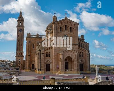 Célèbre sanctuaire Ta Pinu - une église populaire sur l'île de Gozo - MALTE, RÉPUBLIQUE DE MALTE - 5 MARS 2020 Banque D'Images