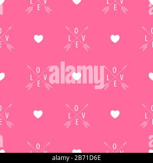 Motif Abstrait Sans Couture Arrière-Plan Symbole Coeur D'Amour Plein D'Esprit. Illustration Vectorielle Illustration de Vecteur