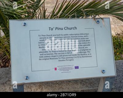 L'église TA Pinu sur Gozo est un site célèbre sur l'île - MALTE, RÉPUBLIQUE DE MALTE - 5 MARS 2020 Banque D'Images