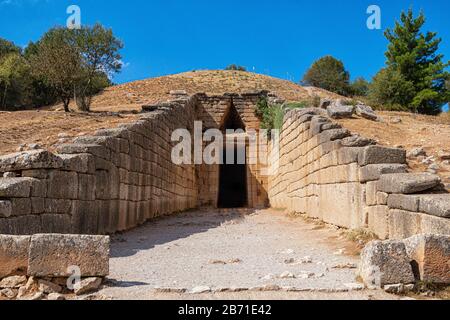 Le Trésor de Atreucin Mycenae Banque D'Images