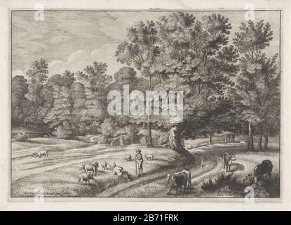 Landschap met herders in een bos Landschappen naar Jacques d'Arthois (serietitel) Paysage avec bergers dans un paysage forestier à Jacques d'Arthois (titre de la série) Type de bien: Photo Numéro d'article: RP-P-OB-11.324Catalogusreferentie: New Hollstein German (Holar) 1002-1 (2) Pennington 1213- marque du fabricant: 240 Vergst: Printmaker: Venceslas Holar (propriété cotée) à la peinture: Jacques d'Arthois (possible) éditeur: Pieter van Avont (propriété cotée) fournisseur de privilège inconnu (propriété cotée) Lieu de fabrication: Anvers Date: 1648 Banque D'Images