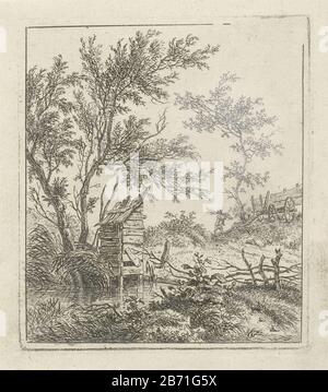 Landschap met houtsprokkelaar Paysage avec houtsprokkelaar Type d'objet : Numéro d'article: RP-P-1882-A-6598Catalogusorreferentie: Hippert & Linnig 54-1 (2) Collection Rijksmuseum 1 (3) Note: Trois états présents au Rijksmuseum Amsterdam Description: Un paysage avec un bâtiment en bois sous un arbre. En arrière-plan apporte un homme raviant un kar. Fabricant : printmaker Hermanus FockPlaats fabrication: Amsterdam Date: 1781 - 1822 Caractéristiques physiques: Gravure, mise à jour avec crayon matériau: Papier Pencil technique: Gravure Dimensions: Bord de la plaque: H 101 mm × W 88 mm Sujet: Bois gath Banque D'Images