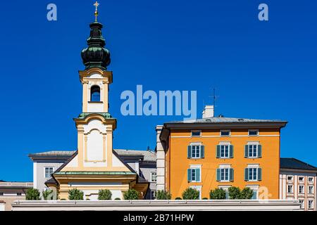 Église Saint-Michael dans la vieille ville de Salzburgo, Autriche Banque D'Images