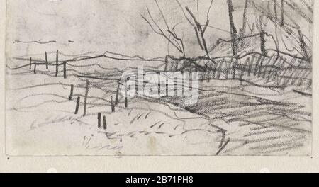 Landschap Landscape Object Type: Drawing Numéro d'objet: RP-T-1918-509 (R) Manufacture Créateur: Artiste Anton Mauve Date: 1848 - 1888 Caractéristiques physiques: Noir craie matériau: Papier craie Dimensions: H 70 mm × W 130 mm Banque D'Images