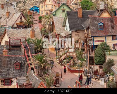 Popeye Village - un site touristique et ancien lieu de tournage à Malte - MALTE, RÉPUBLIQUE DE MALTE - 5 MARS 2020 Banque D'Images