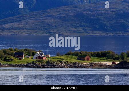 L'Île Gasvaer, Tromso, l'Île Tromsoya, comté de Troms, Norvège Banque D'Images