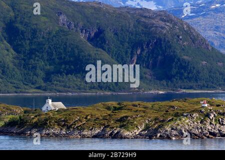 L'Île Gasvaer, Tromso, l'Île Tromsoya, comté de Troms, Norvège Banque D'Images