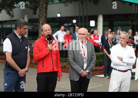 Melbourne, Australie . 13 mars 2020. Formule 1, Grand Prix Australien, Conférence De Presse De La Australian Grand Prix Corporation; Michael Masi, Pdg De La Australian Grand Prix Corporation Andrew Westacott, Paul Little, Chase Carey, Directeur Général Du Groupe Formule 1 Crédit: Action Plus Sports Images/Alay Live News Banque D'Images