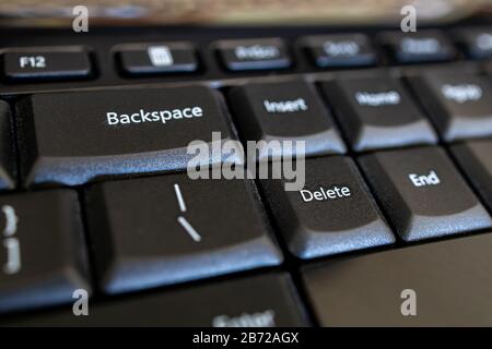 gros plan sur le clavier de l'ordinateur Banque D'Images