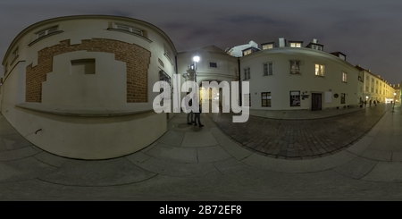 Vue panoramique à 360° de Vieille Ville De Varsovie - Rue Kanonia