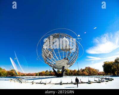 Unisphere, Flushing Meadows Park, New York, NY, États-Unis Banque D'Images