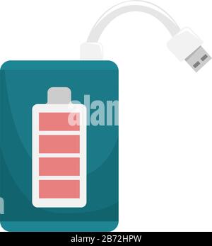Bloc d'alimentation vectoriel plat. Chargement de votre téléphone, casque sans fil, accessoires pour ordinateur. Illustration de Vecteur
