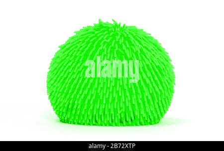 Virus comme la boule en caoutchouc souple isolée sur fond blanc Banque D'Images