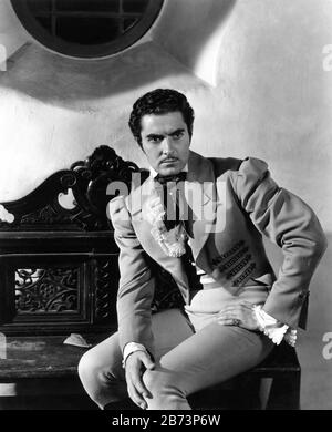 Tyrone POWER Portrait comme Diego Vega aka Zorro dans LA MARQUE DE ZORRO 1940 directeur ROUBEN MAMOULIAN roman Johnston McCulley Twentie Century Fox Banque D'Images