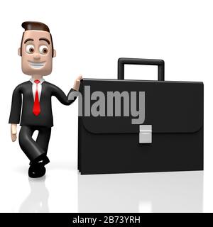 Homme d'affaires, valise Banque D'Images