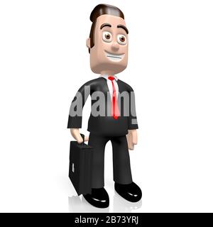 Homme d'affaires, valise Banque D'Images