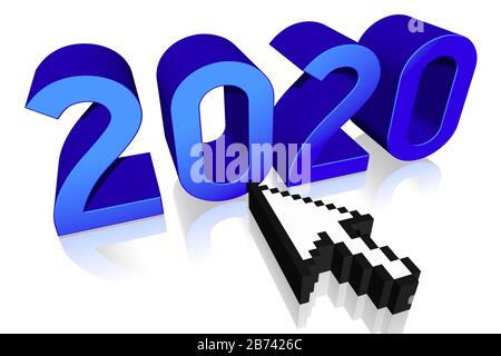 Concept 2020 - rendu tridimensionnel Banque D'Images