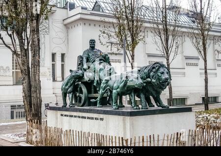Statue de Marcus Antonius à Vienne, Autriche par Arthur Strasser Banque D'Images