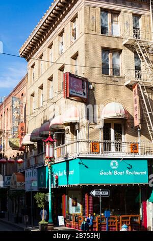 Restaurant chinois de Kan, Grant Avenue, Chinatown, Grant Street, San Francisco, Californie, États-Unis Banque D'Images