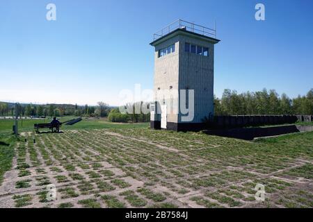 Hoetensleben Border Monument, anciennes fortifications de la frontière du RDA à Hoetensleben, aujourd'hui la frontière entre Saxe-Anhalt et la Basse-Saxe. Cette année, le 9 novembre 2019, la chute du mur de Berlin marquera le 30ème anniversaire de sa chute. [traduction automatique] Banque D'Images